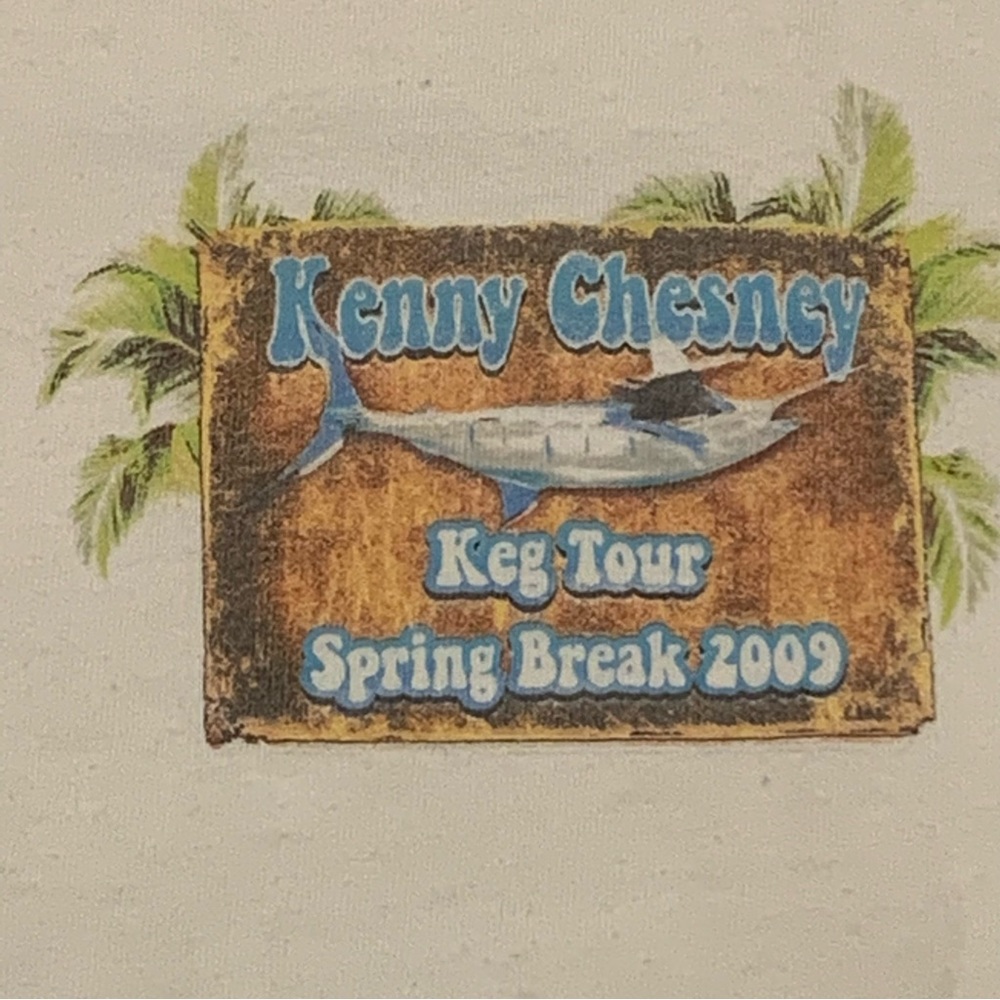 Kenny Chesney 2009 Keg Tour Spring Break T-shirt Size XL White